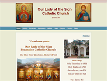 Tablet Screenshot of ourladyofthesign.com